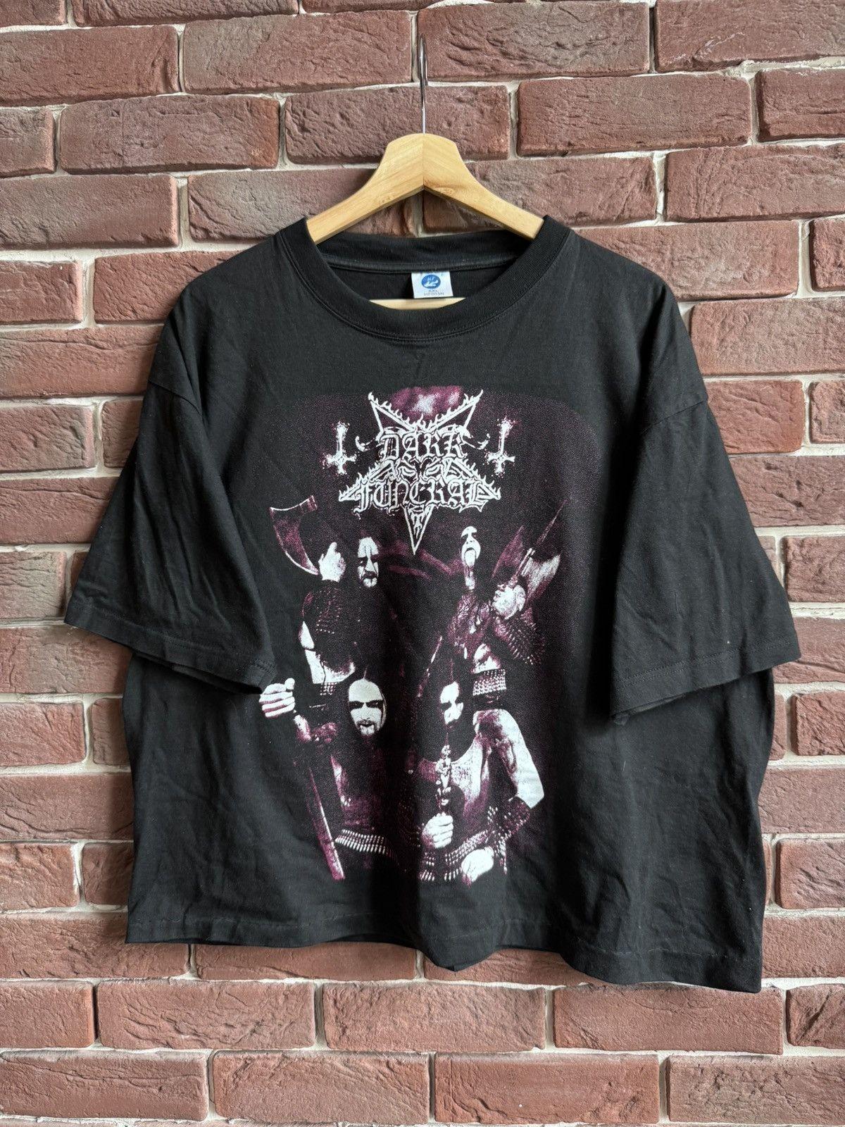 Vintage 90z Dark Funeral Vobiscum Satanas Metal Band Tee Unisex T-Shirt M