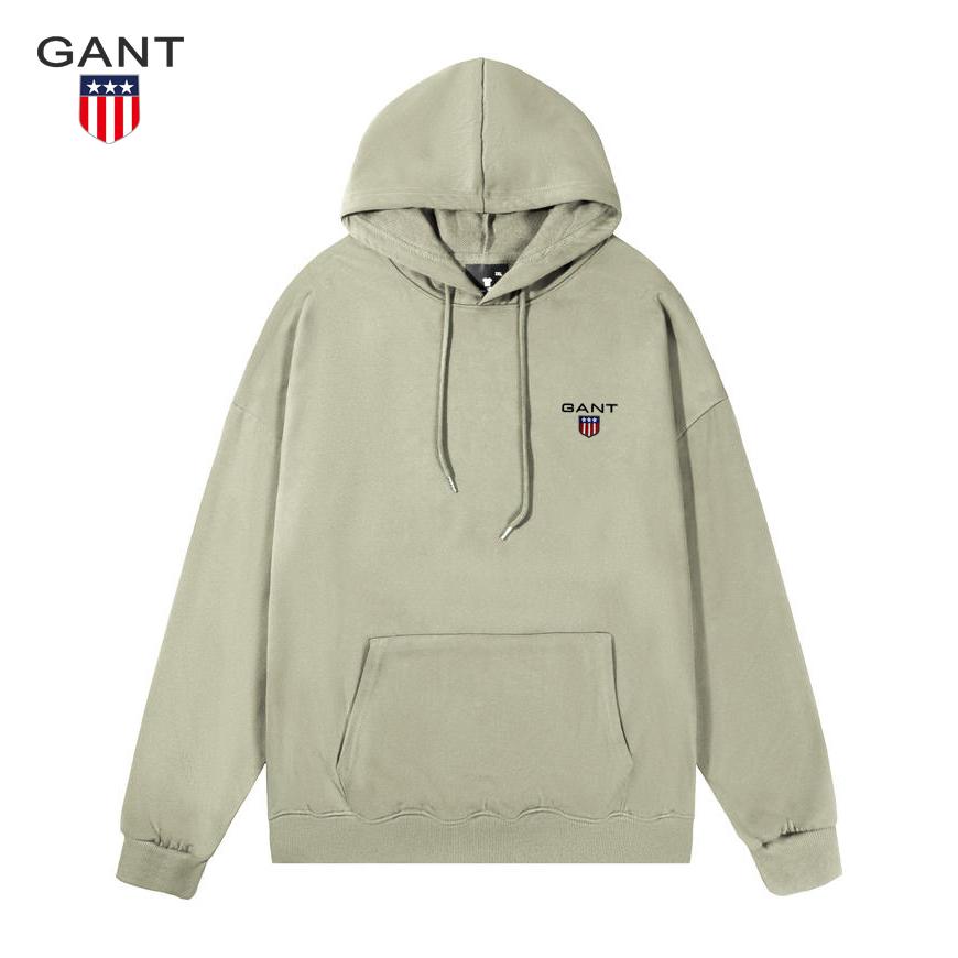 Gant Dünner bestickter Hoodie Pullover für Damen und Herren, Lässiger Sport Lauf Hoodie