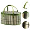 Kosz bambusowy do przechowywania żywności z uchwytami, idealne prezenty i na przyjęcia