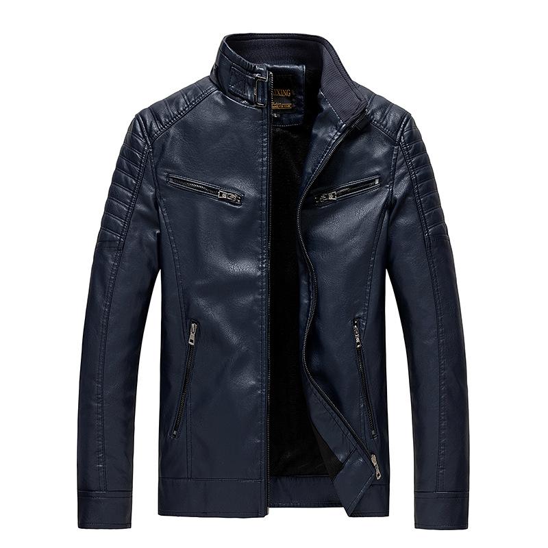 Buy Men's Leather Coat Coat Autumn Winter Motorcycle Youth Leather