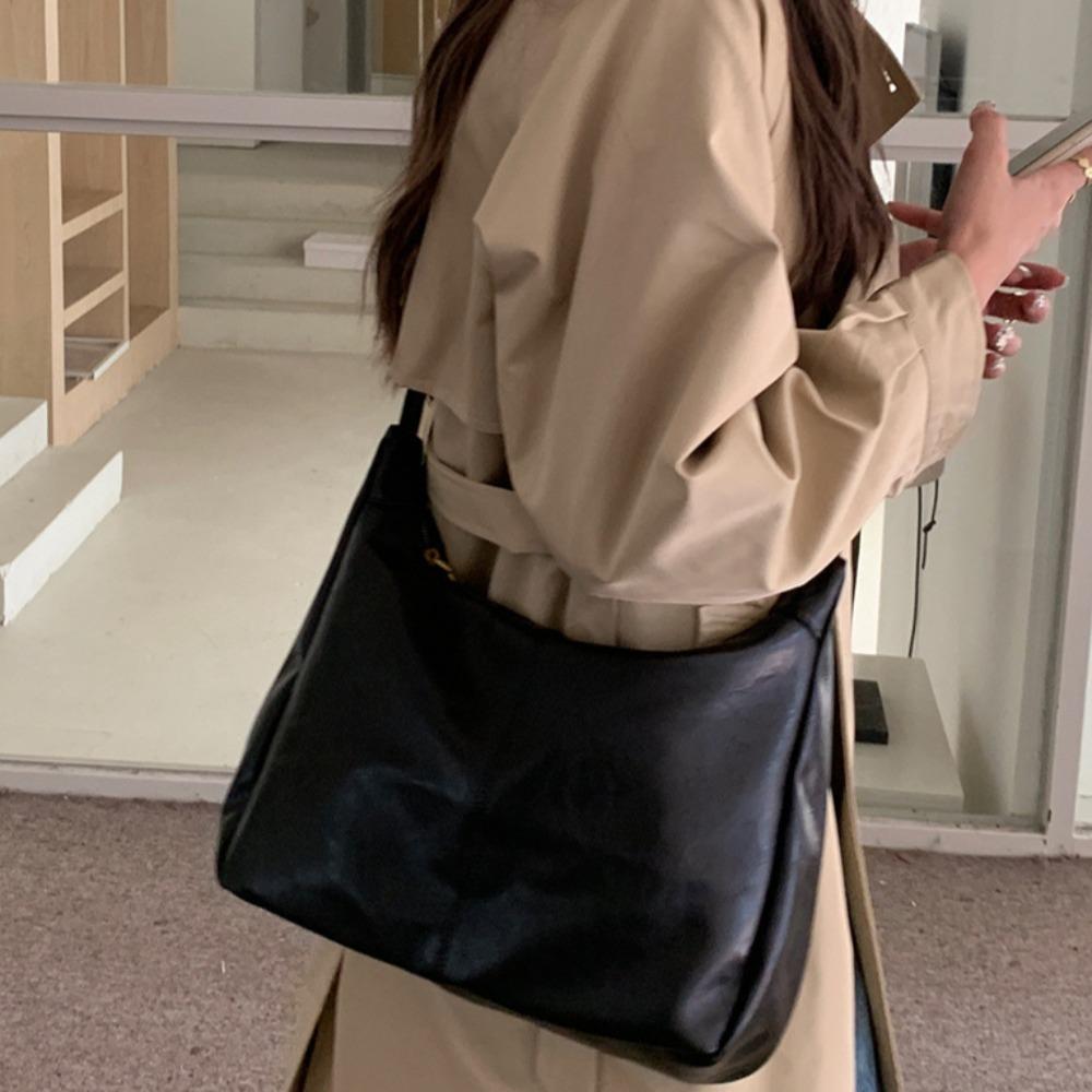 Geantă de umăr tote pentru femei, nouă, retro, casual, cu textură high-end, generoasă, de zi cu zi, versatilă, de mare capacitate