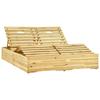 VidaXL Double Sun Lounger and Cushions Blue Impregnated Pine