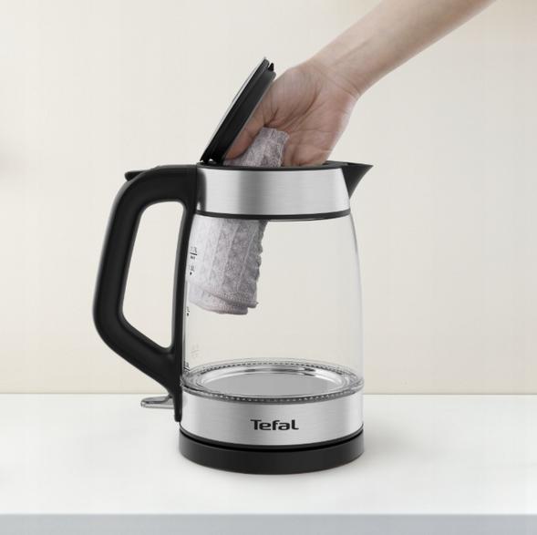 Electric Kettle TEFAL KI605830, Silver and Black