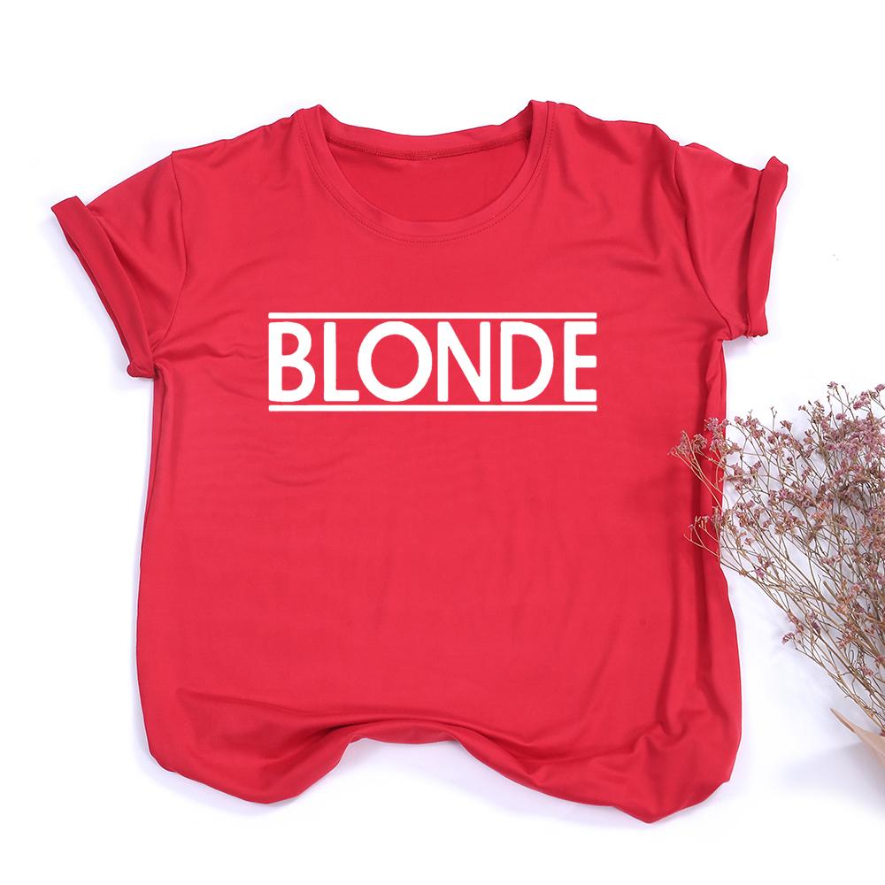 Blonde T Shirts Women Casual Top Tee Summer Fashion Tumblr Graphic T Shirt Harajuku Grunge Tops
