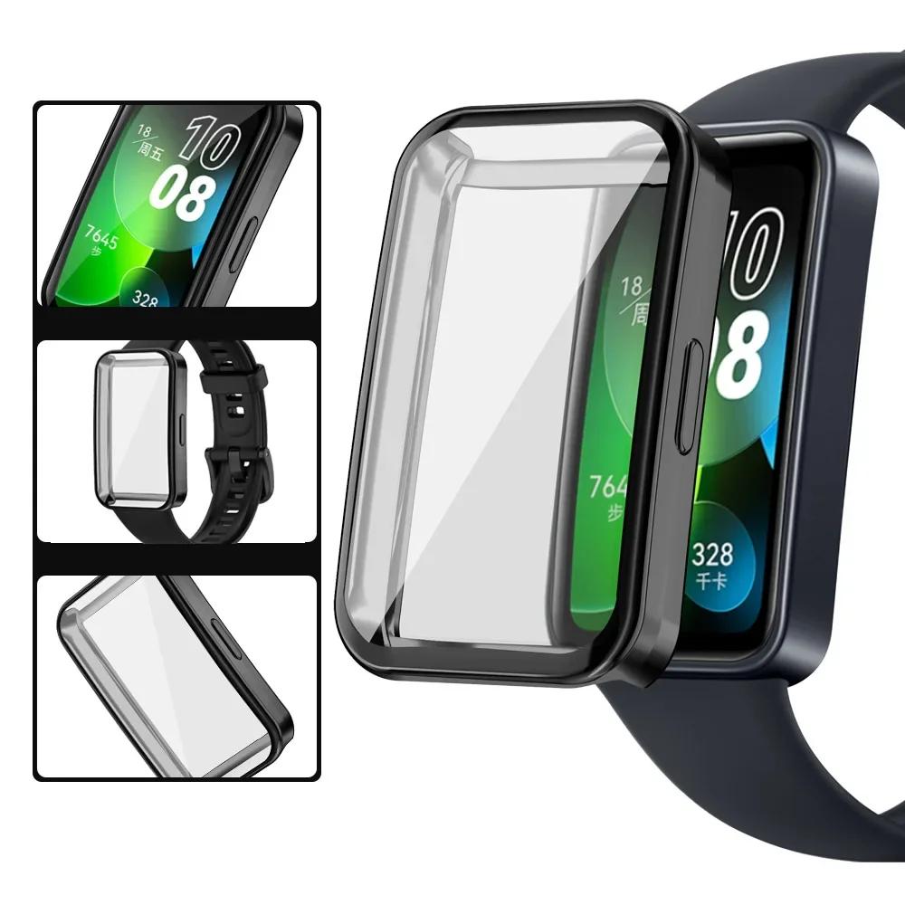 Silicone Watchbands For Huawei Band 9 Strap Replacement Strap For Huawei Band 8 Correa Bracelet Screen Protector Accessories
