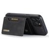 DG.MING M2 Series for iPhone 15 Pro Anti-Drop Kickstand Case PU+PC+TPU Magnetic Wallet Phone Cover