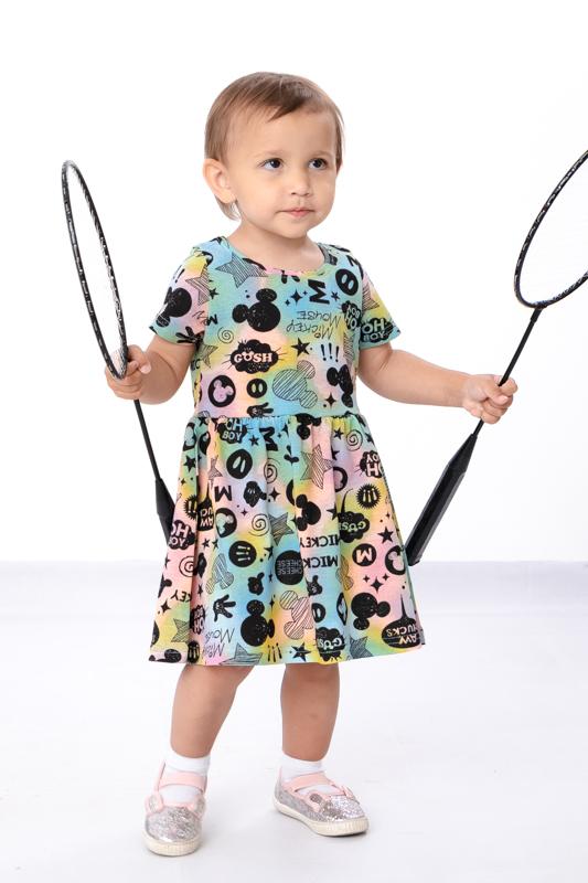Abito in Cotone per Bambina – Stampe Adorabili e Vestibilità Comoda per l'Uso Quotidiano Estate 5073-002 HC