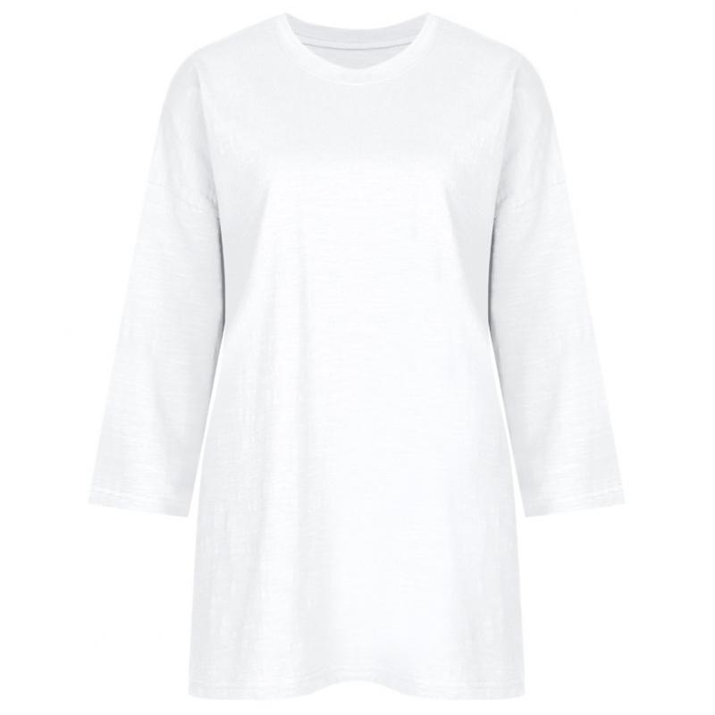 Shop   Women Slub Cotton 3 4 Sleeve Tee Mustard Dai Wsh 1112