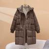 Women's Loose Winter Hooded Down Cotton Coat Mid Length Thickened Slim Jacket