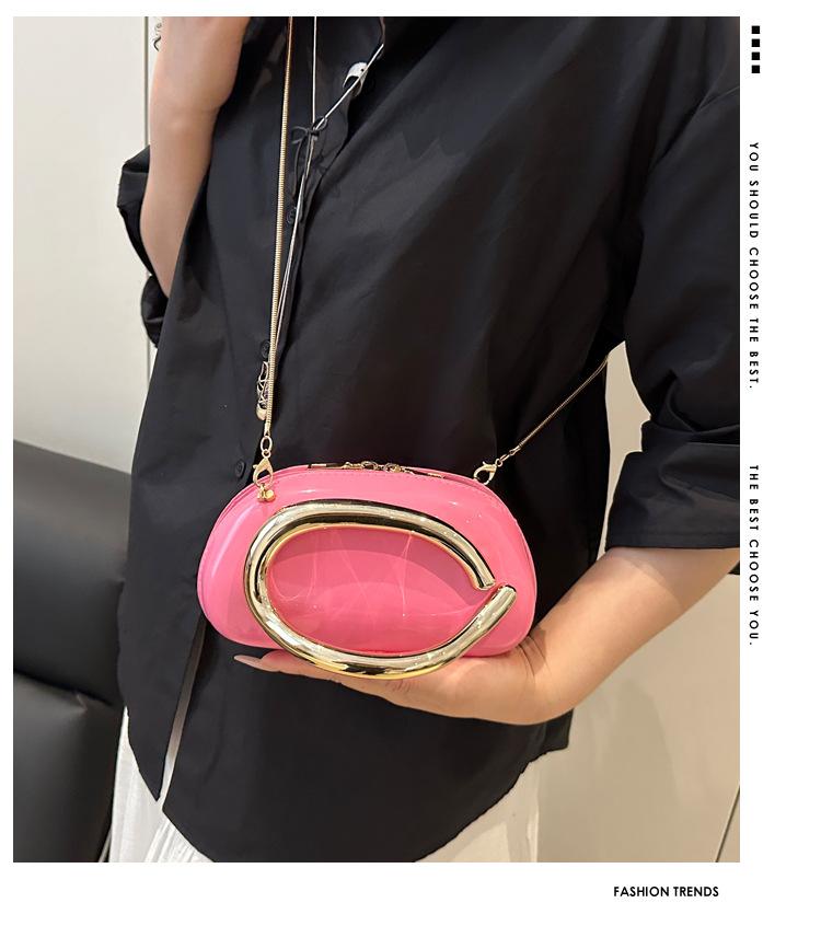 Clash Of Colours Design Personality Temperament Fashion Chain Crossbody Shoulder Small Square Women's Bags