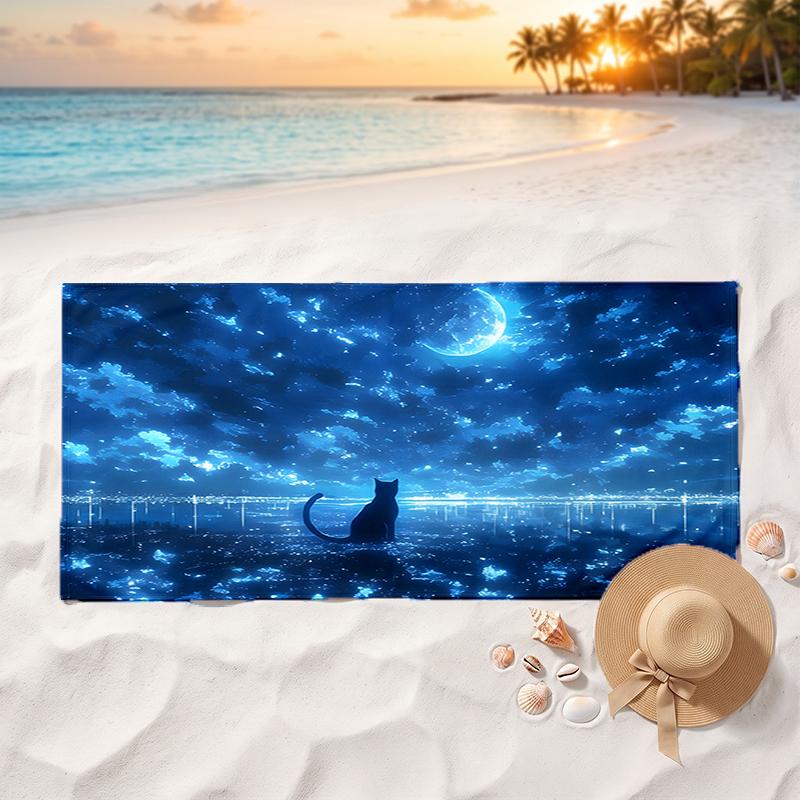 Cat Soft and Comfortable Beach Towel Perfect for Vacations and Poolside Use an Ideal Gift for Summer Holidays