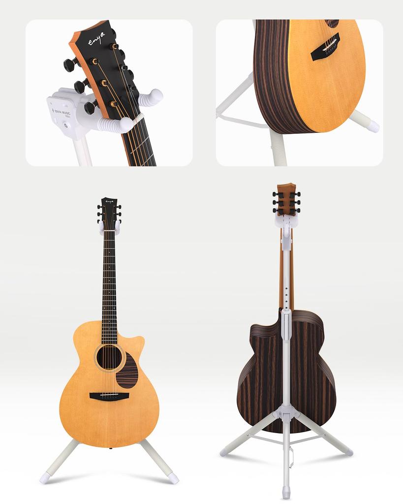 ENYA Auto-Locking Guitar Stand - Heavy-Duty Steel, 33 Lb Weight Capacity, 360° Non-Slip Base & Military-Grade Rust Resistance Sets Up In 3 Seconds,