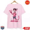 T-shirt Unisexe Dessin Animé Panthère Rose Toutes Tailles S3XL Pour Fan T-shirt Unisexe