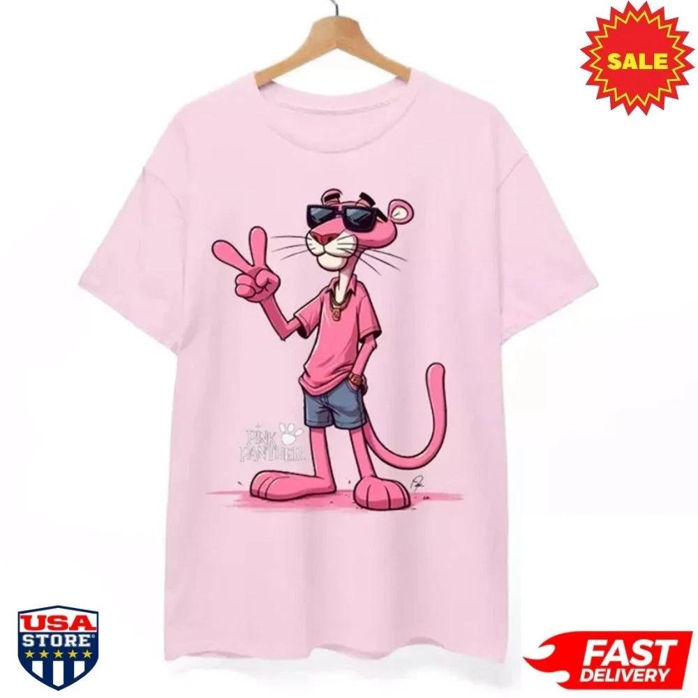 Pink Panther Cartoon Unisex TShirt All Size S3XL For Fan Unisex T-Shirt XXXL