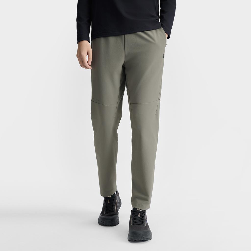 Fila Fitness Straight Leg Woven Comfortable Casual Pants Men Bottoms Smoke-Green Khaki A11M511805F-DK