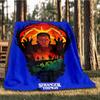 1pc stranger things poster Outdoor Blanket Lightweight Flannel Throw For Travel, Camping, Livingroom, Couch, Chair Soft