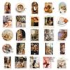 50 French Romantic Retro Stickers: Artistic Phone Case & Journal DIY