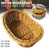 Cestini Ovali Curvi in Rattan Intrecciato per Servire Pane Frutta Verdura Tavolo da Servizio Ristorante Espositore da Tavolo Cesto in Rattan