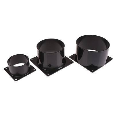 1Pcs 75/100/120/150mm Flange Connector Pipe Fitting Black Air Inlet And Outlet ABS Square Bottom Air Ducting Connection Flange