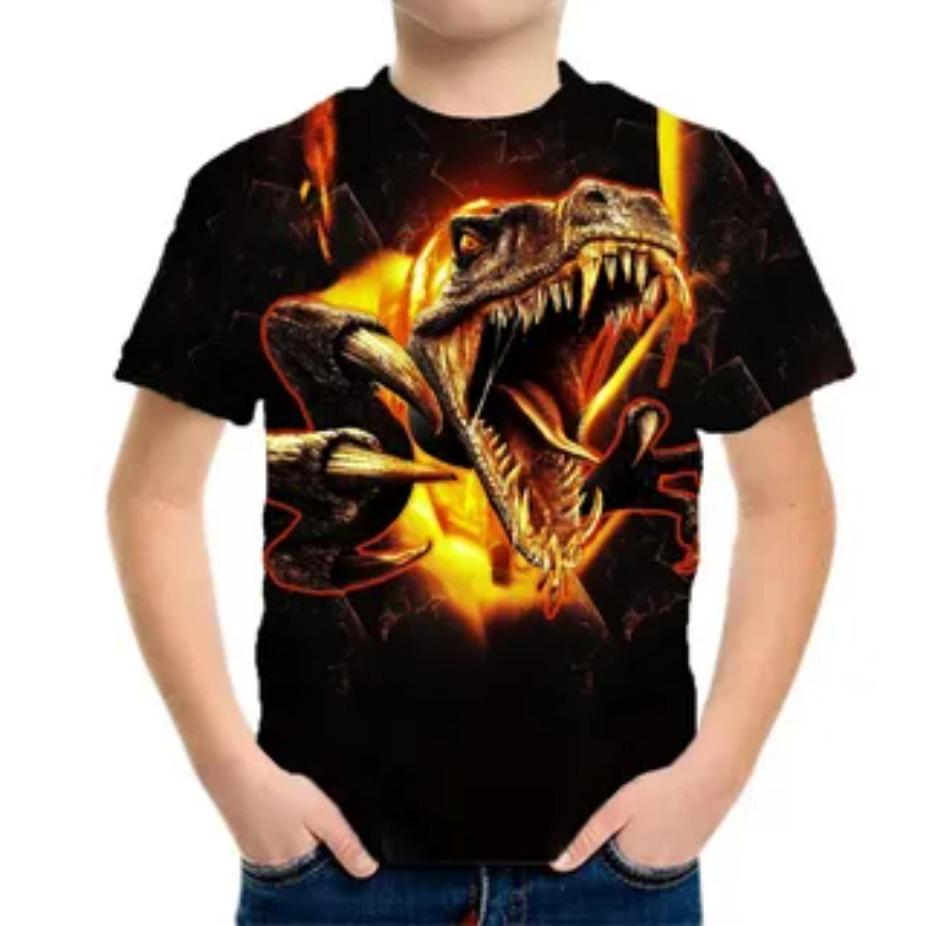 Kids T-shirts O Neck Tops Polyester Casual Sportwear Comfortable Tees Short Sleeve 3d Print T Shirt