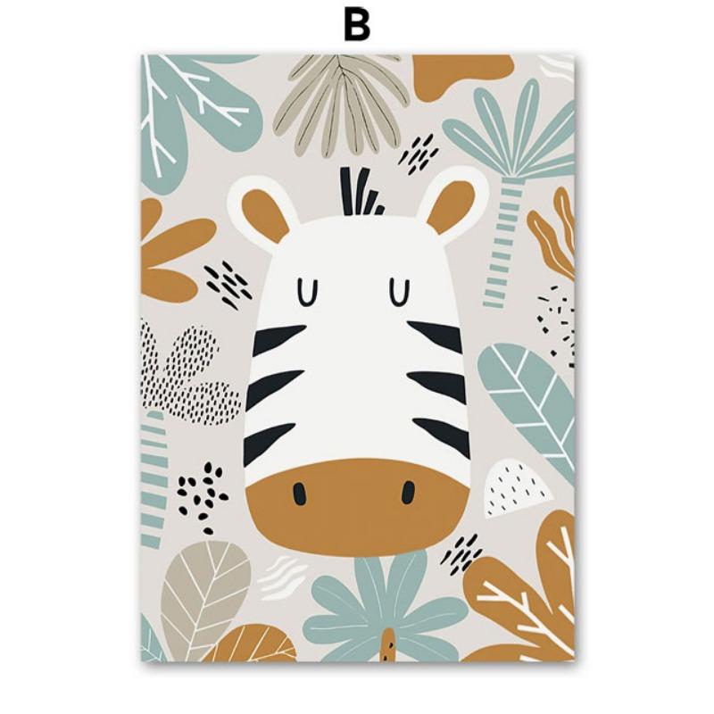 

Лев Зебра Лист Пользовательское Имя Детская Настенная Живопись на Холсте Животные Скандинавские Постеры и Принты Картинки для Декора Детской Комнаты 21cm×30cm NoFrame