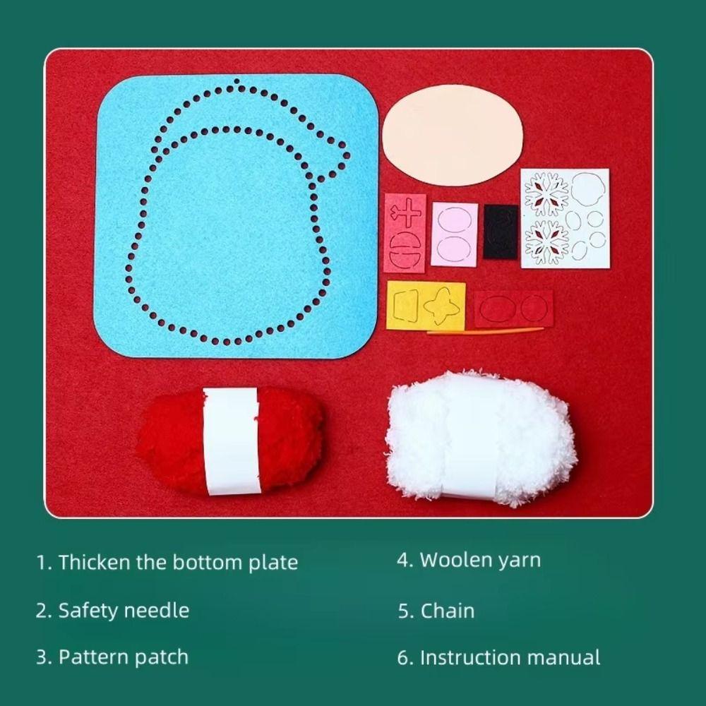 Non-Woven Fabric Christmas Sewing Kit Fun Threading Beginner Friendly Christmas Sewing Projects Handicrafts