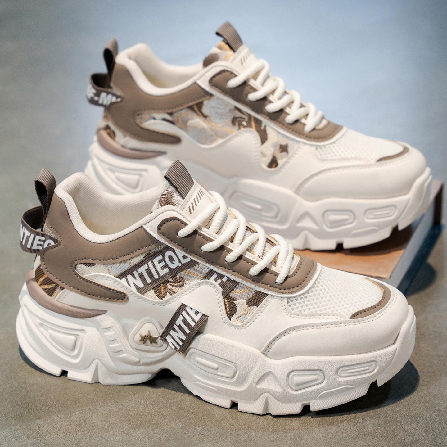 

Men s shoes new autumn mesh breathable youth sports and leisure thick-soled trendy shoes soft-soled 39