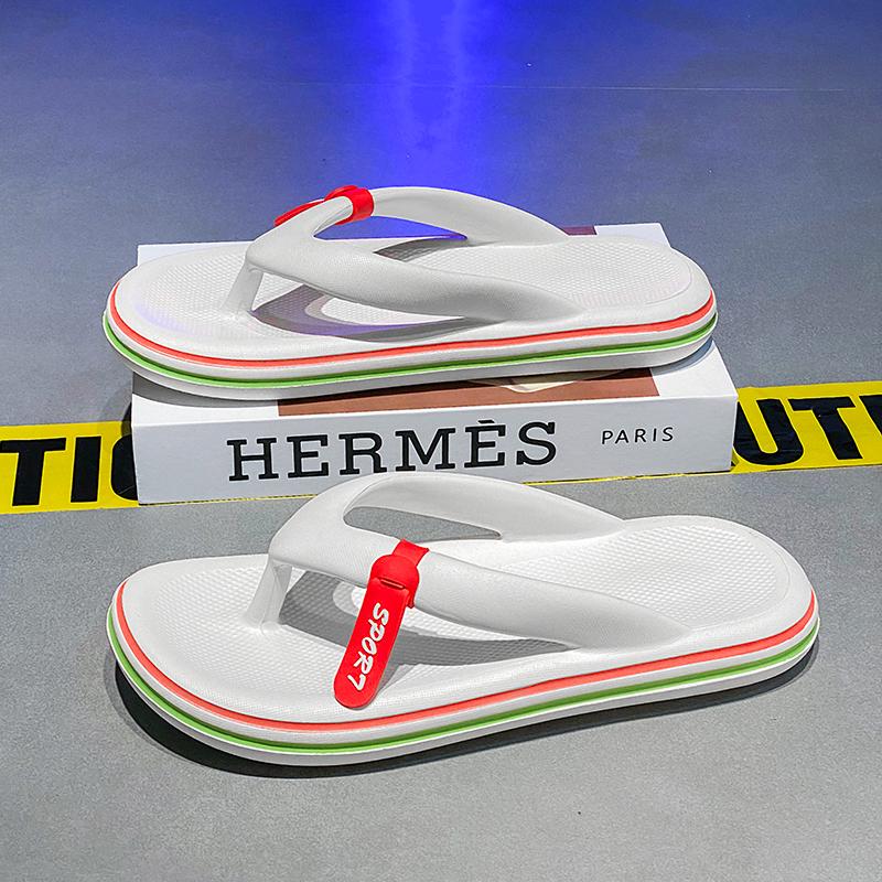 

Летние модные мужские тапочки Word, уличные тапочки Babouche, уличные пляжные туфли на толстой подошве, амортизирующие, повседневные шлепанцы Havaianas 44-45 белый