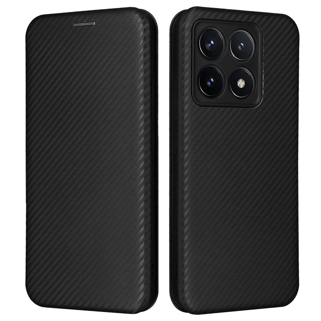 For Xiaomi 14T Case Carbon Fiber Texture Drop-Proof PU Leather Phone Cover