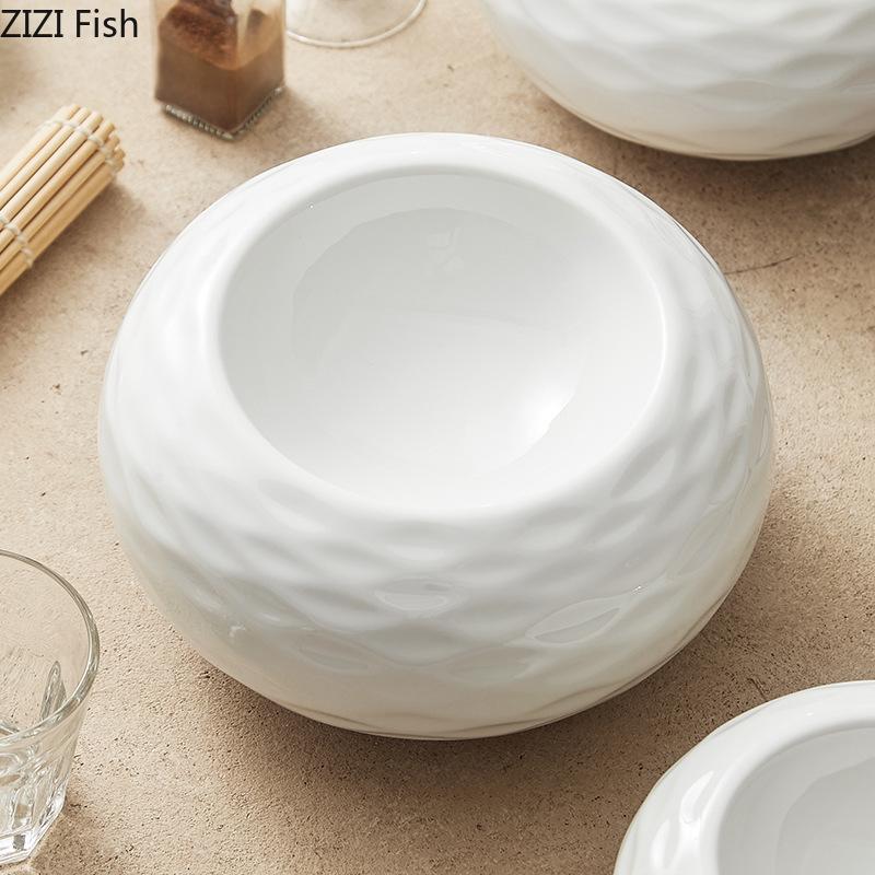 Household Ceramic Insulation Plate Restaurant Molecular Cuisine Cooking Dishes Creative Dim Sum Dessert Plate Kitchen Tableware