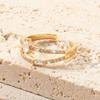GemChic Women's Ring Exquisite Double Opening Embed Zircon Adjustable Ring Fashion Simple Index Finger Ring Birthday Christmas Jewelry Gift