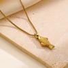Mode Personnalisée Exquise Simplicité Acier Inoxydable Pendentif Poisson Collier Chaîne Clavicule