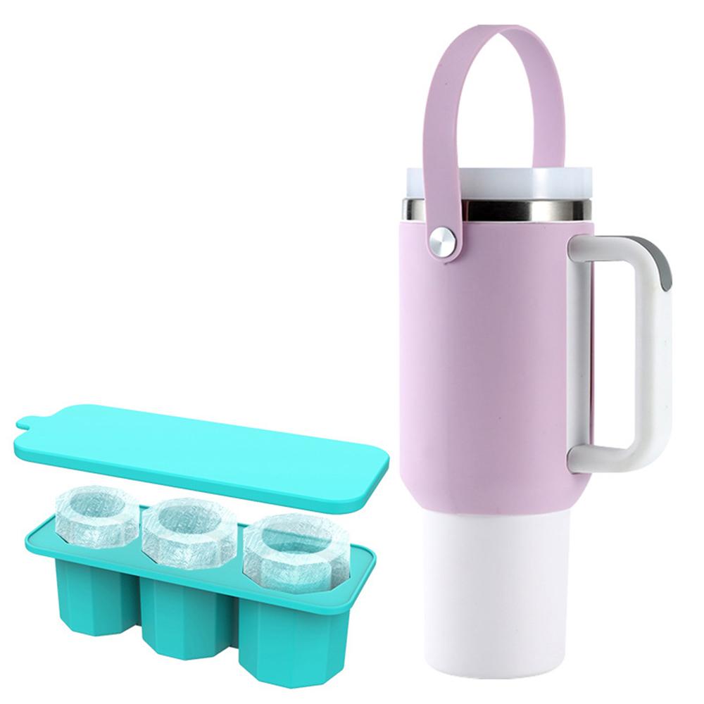 3 Grid Hollow Cylinder Ice Molds For Insulated Mug Quick Release Ice Making Mould For Summer Drinking