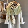 Autumn New Cashmere Tassel Scarf Women's Fashion Age-reducing Jacquard Scarf Warm and Thickened Large Shawl