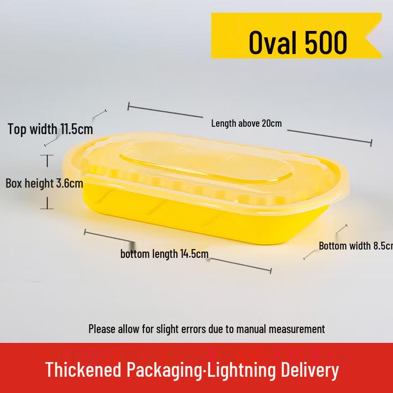 Yipan Disposable Square Plastic Lunch Boxes
