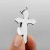 Vintage Praying Hands Cross Pendant Necklace For Men Punk Stainless Steel Jewelry