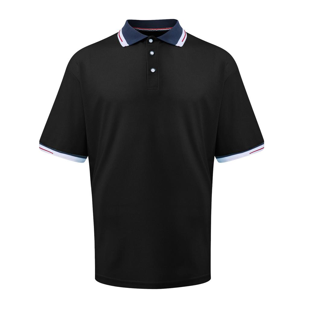 Men'S Summer Casual Lapel Stitching Contrast Color T-Shirt Sports Fashion Short-Sleeved Shirt