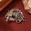 Luxury Rhinestone Horse Brooches Unisex Retro Animal Badge Pins Event Party Fashion Gifts Decoration Clothes Accessories