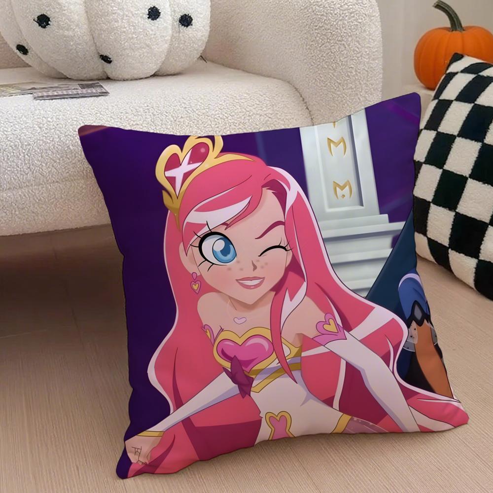Magical Musical French Anime LLoliRock Cushion Cover Throw Pillow Cover Hidden Button Durable Polyester Chair Cushion