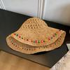Lace Lace Beach Hat Straw Hat Women's Summer Curled Seaside Hollow Lafite Sun Hat Big Brim