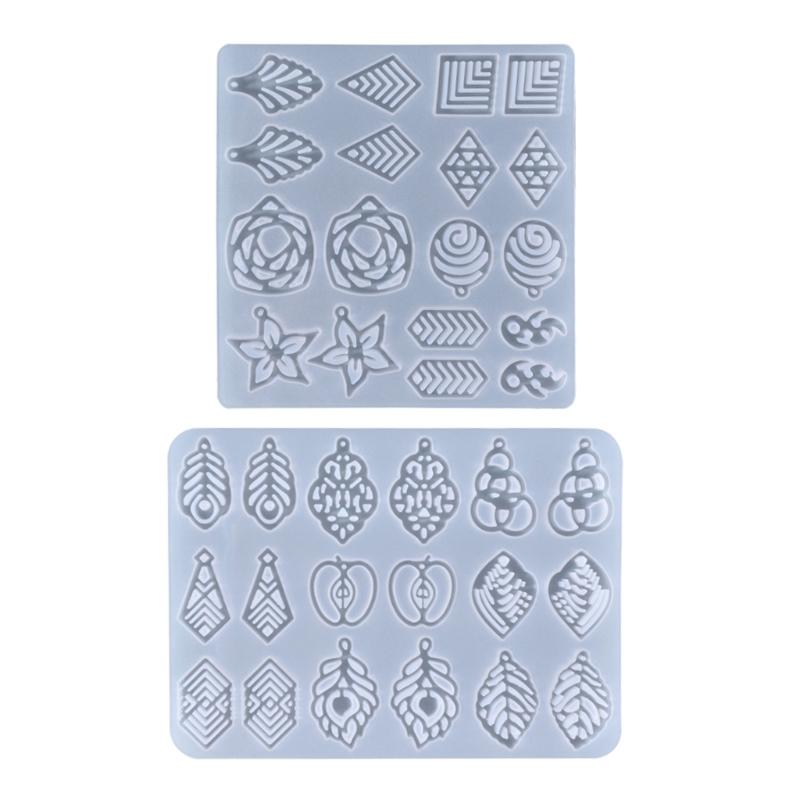 Leaves-shaped Earring Combination Earring Mold Epoxy Resin Jewelry Mold Resin Casting Pendant Mold Suitable
