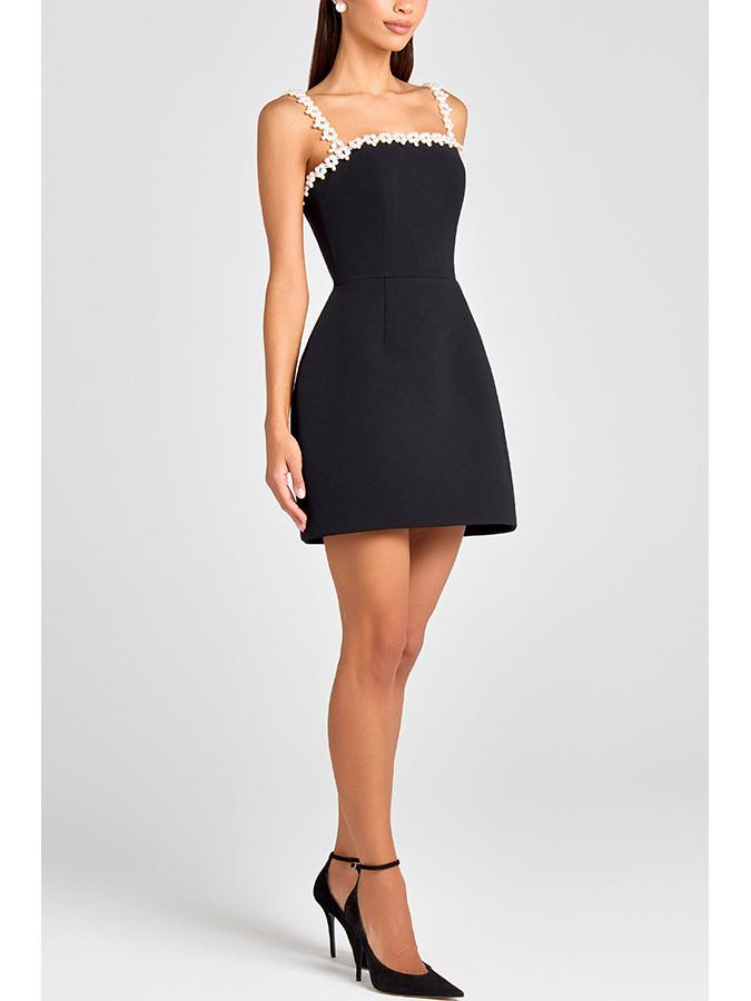 2025 Sommer Sexy Perlen-Träger-Minikleid für Damen - Einfarbig, Europäischer & Amerikanischer Stil