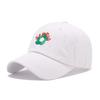 Contrasting color small flower STUDIO embroidery soft top cap female spring and autumn round face big face thin baseball cap shade