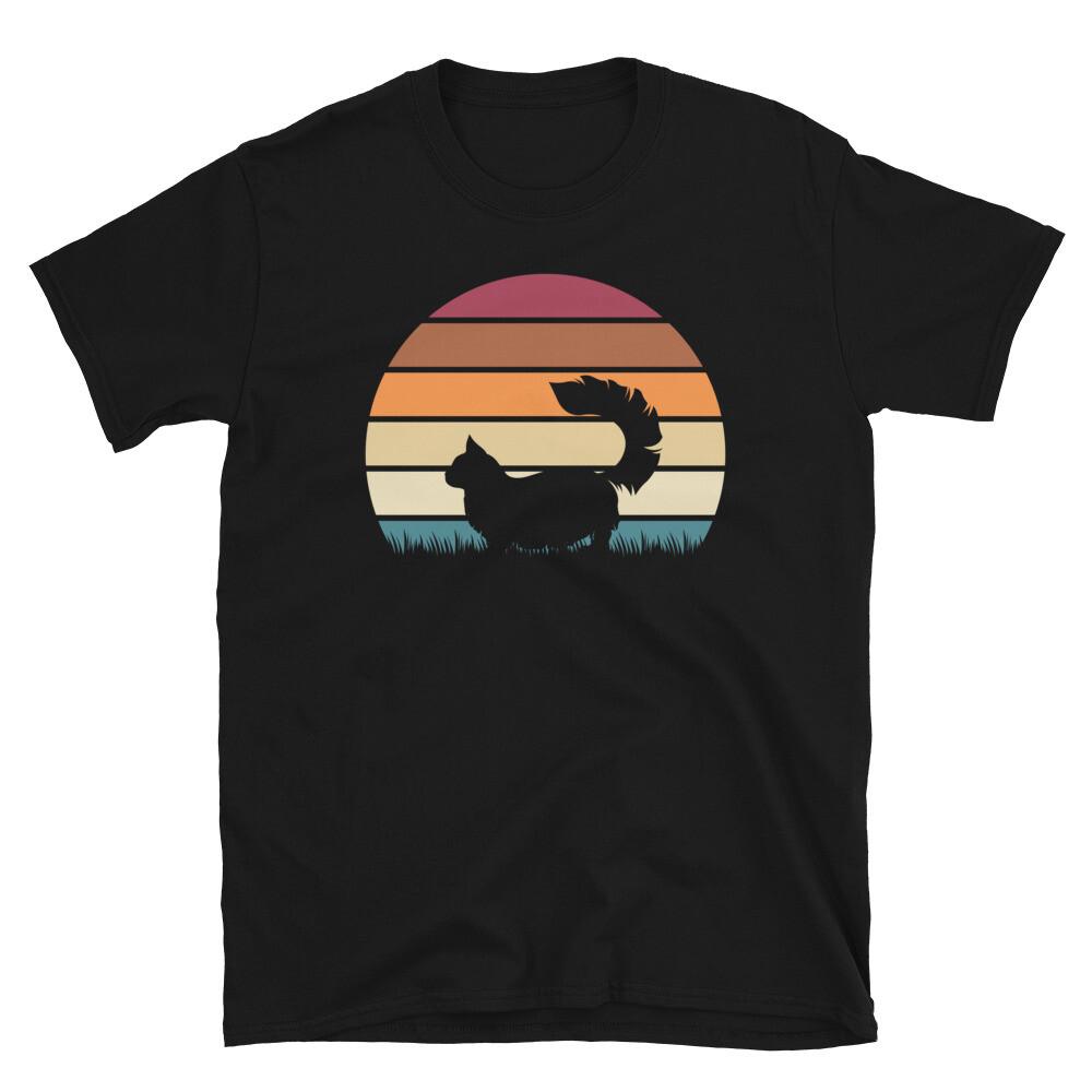 

Retro Sunset Kitten Feline Pet Napoleon Cat Short-Sleeve Unisex T-Shirt S