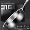 316 Stainless Steel Non-Stick Flat-Bottom Frying Pan for Home & Commercial Use - Ideal for Eggs, Stir-Fry, Induction, and Gas Cookers.