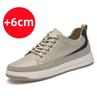 Scarpe Uomo in Vera Pelle Marca Italiana Suola Morbida Comoda Soletta 6 Centimetri Scarpe Oxford Casual da Uomo Sneaker da Esterno