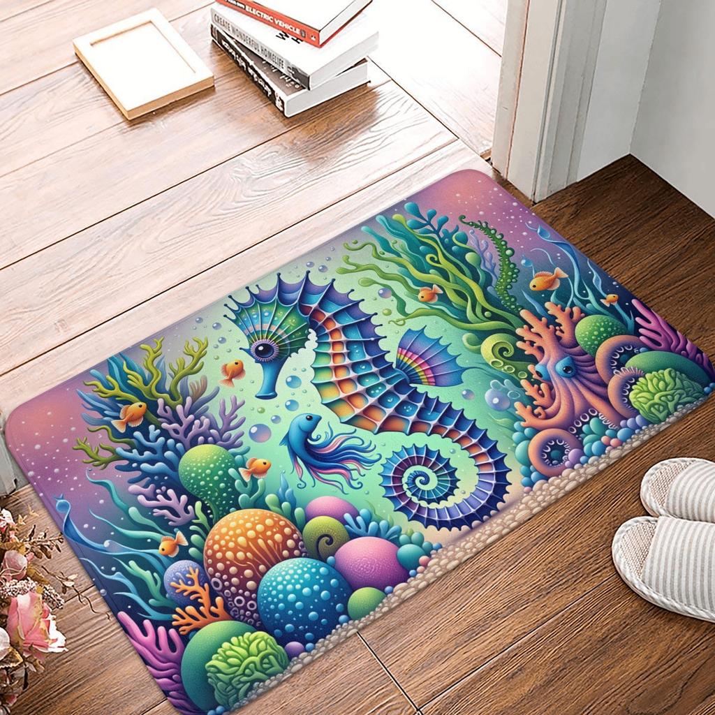 Cute Peacock Pattern Modern Style Front Floor Door Entrance Mats Outdoor Bath Kitchen Doormat Bedroom Carpet Rug