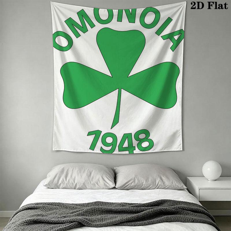 AC Omonia logo Wall Hanging Printed Fabric Blanket Decorative Tapestries for Bedroom Living Room Home Decor