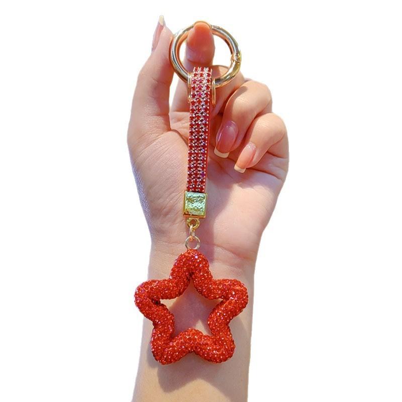 Diamond Star Keychain With Elegant Design For Gifts And Parties
