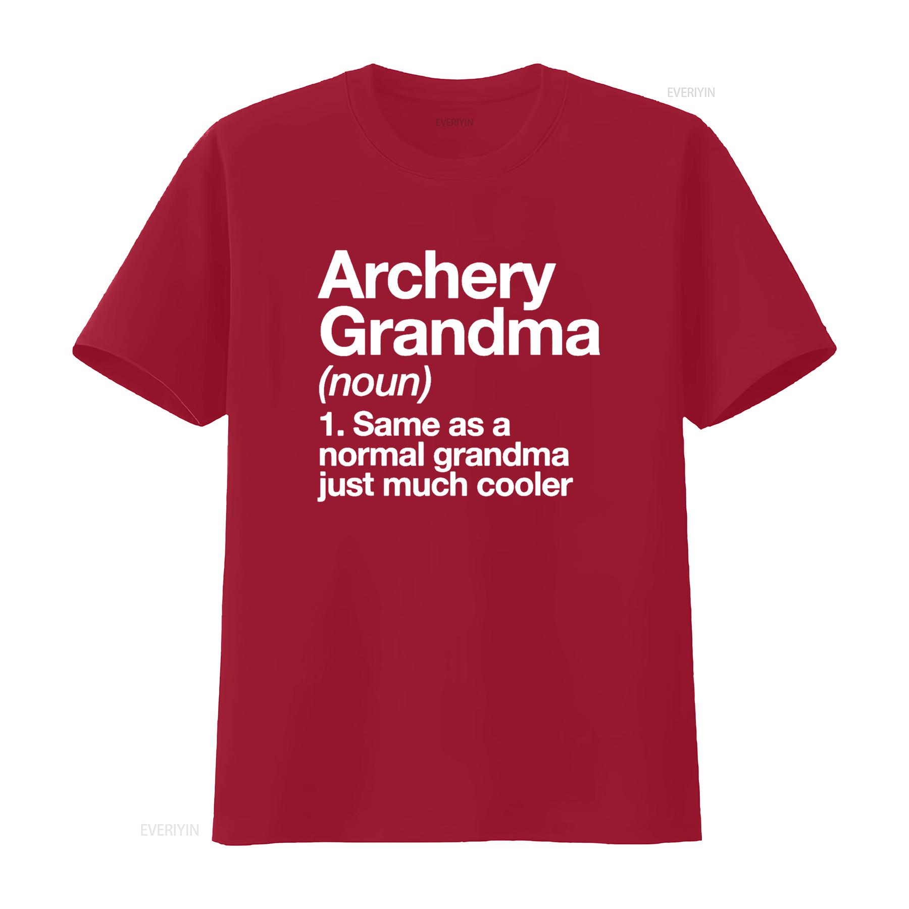 

Archery Grandma Definition Funny Sports T Shirt vintage Washed Casual Unisex Versatile Comfortable Stretched streetwear S